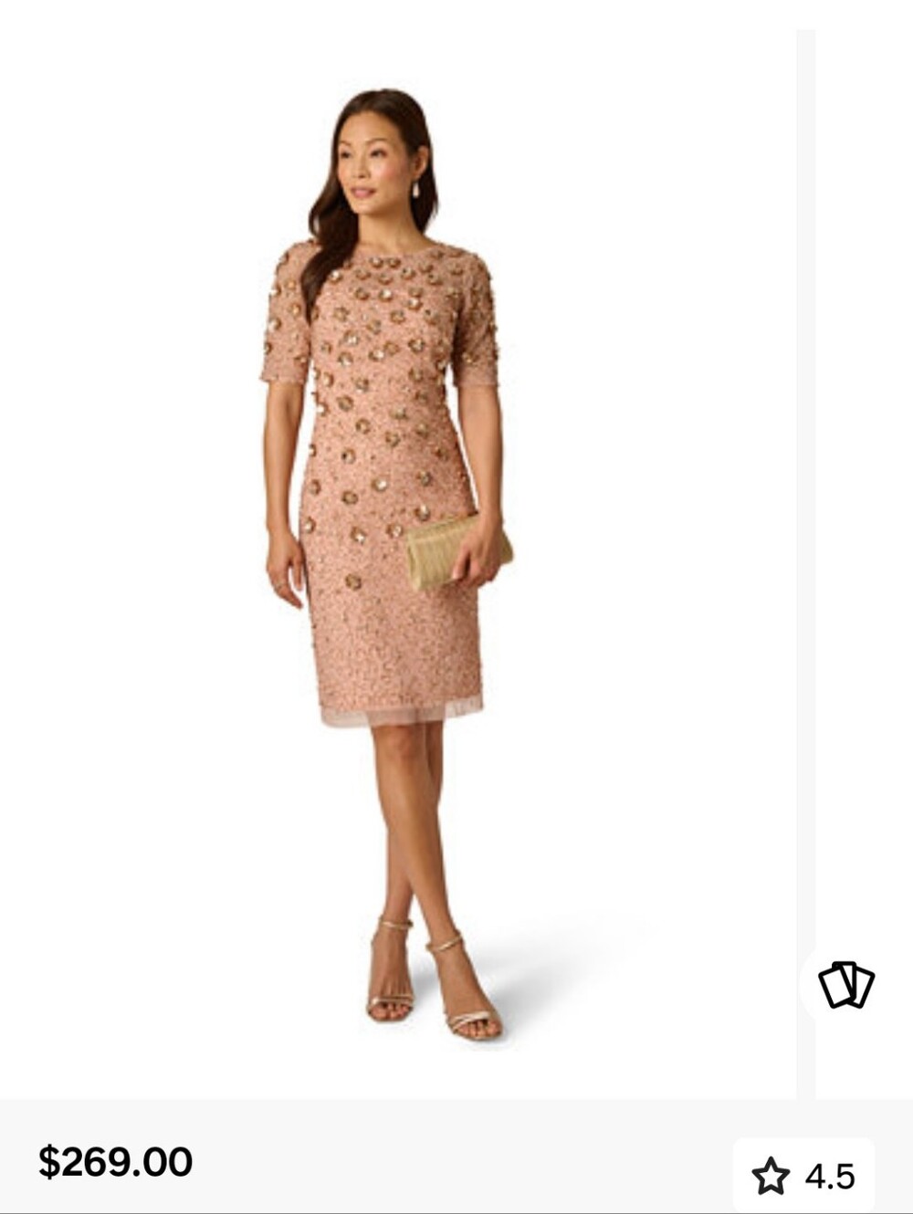 Adrianna Papell Beaded Cocktail Dress - Picture 5 of 5